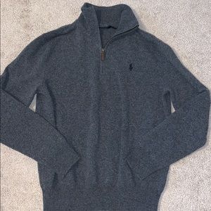 Polo Ralph Lauren grey quarter zip sweater